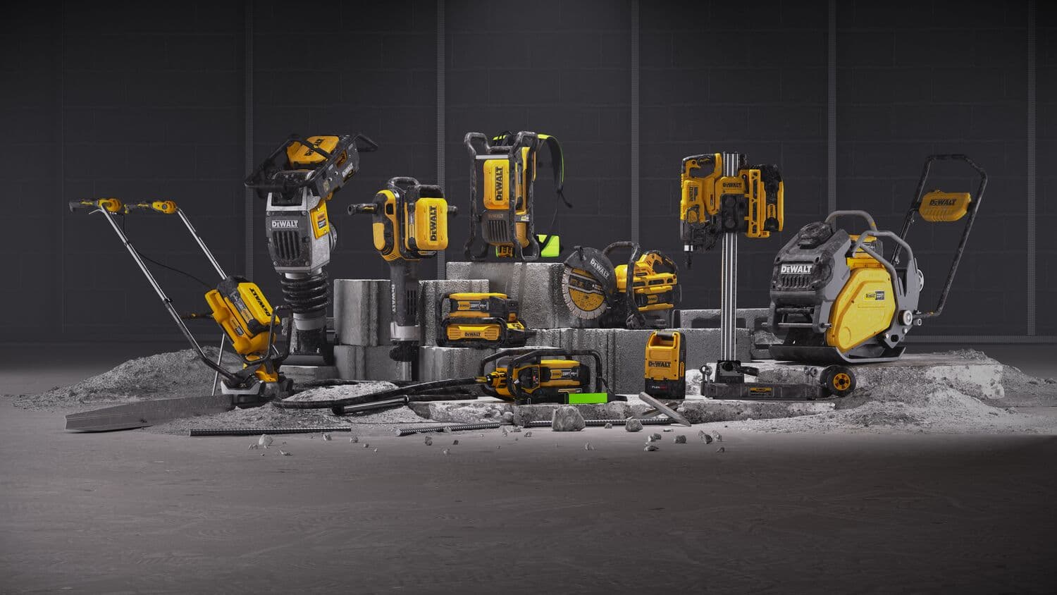 Herramientas DEWALT fotografía: DCBPSC0550, DCPS330AG2, DCBPS0554, DCPS150AG2, DCPS151, DCPS660AG2, DCPS320AG2, DCPS310AG2